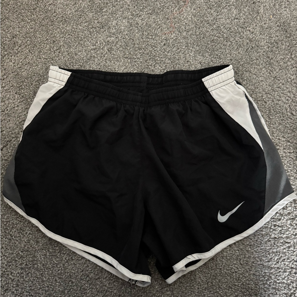 Nike Women's Black and White Shorts